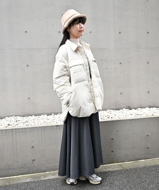 KWD 【日本製/高品質ダウン】LIGHT DOWN SHIRTS JACKET ライトダウンシャツジャケット アイボリー