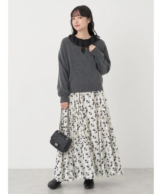 earth music&ecology カシュクールニットプルオーバー Gray