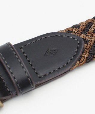 JOSEPH ABBOUD 【伸びる】ライトミックスメッシュベルト ダークブラウン系