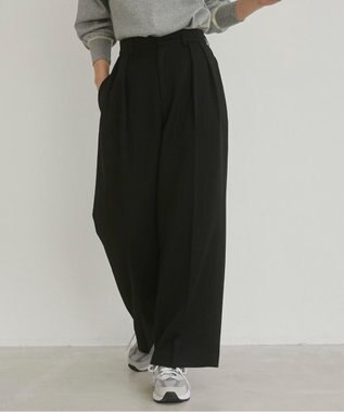 WEGO 【ANGIE VINTAGE/SMLサイズ展開】２タックワイドスラックス ブラック