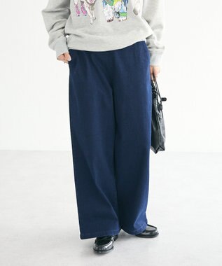 CRAFT STANDARD BOUTIQUE 裏起毛デニムワイドパンツ Indigo