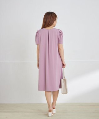 Tiaclasse L 【洗える】カットソーフレアAラインワンピース ピンク