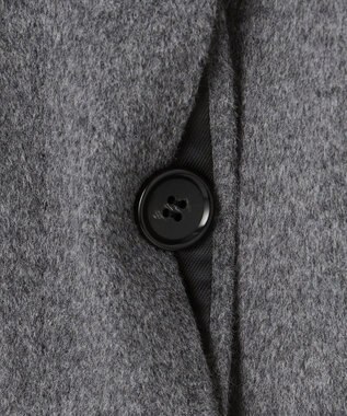 23区 L ウールカシミヤビーバー スタンドカラー  コート グレー系