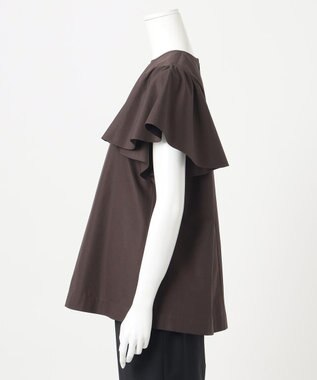 23区 L 【R(アール)】THOMAS MASON フリルスリーブ ブラウス ブラウン系