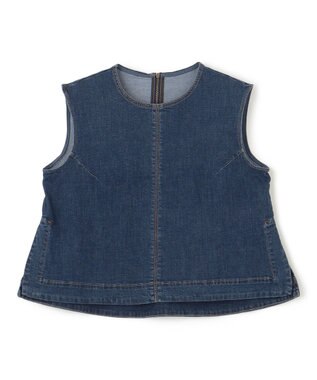 UNFILO L UNFILO DENIM LIGHT ノースリーブブラウス ミディアムインディゴ