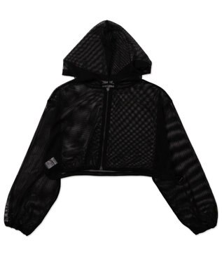 WEGO ダブルジップメッシュパーカー ブラック