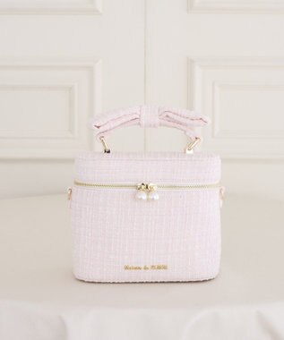 Maison de FLEUR ツイードキューブショルダーバッグ