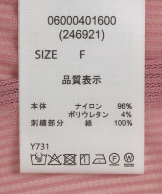 Green Parks ・ＥＬＥＮＣＡＲＥ　ＤＵＥ　コード刺繍シアーロンＴ Pink