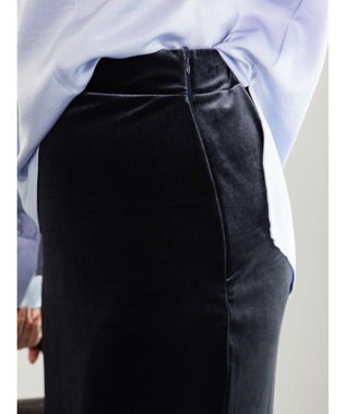 Te chichi ベロアナロースカート《2025Autumn catalog vol.2 item》 ネイビー