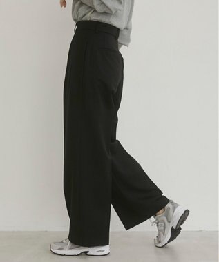 WEGO 【ANGIE VINTAGE/SMLサイズ展開】２タックワイドスラックス ブラック