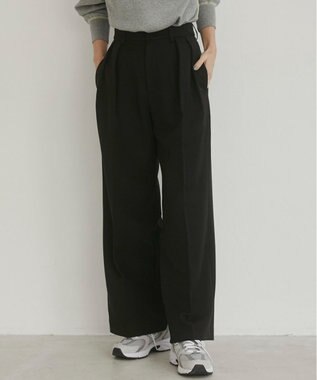 WEGO 【ANGIE VINTAGE/SMLサイズ展開】２タックワイドスラックス ブラック