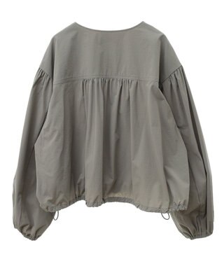 earth music&ecology ノーカラーボリュームブルゾン Khaki