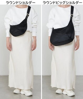 russet ナイロンラウンドショルダーバッグ (CE-1327-WEB) Black2