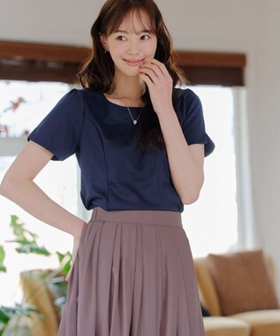 Tiaclasse 【軽撥水・汚れ防止】ランダムタックロングスカート ピンク