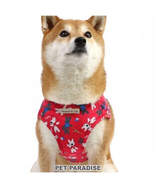 PET PARADISE リサとガスパール ベストハーネス 《パリ柄》 ＳＭ 中型犬