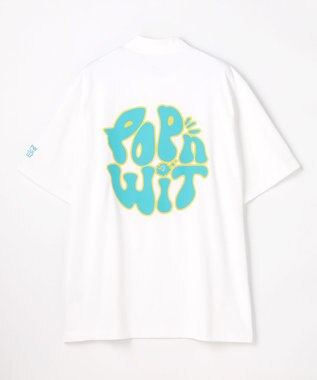 PW CIRCULUS 【MEN】POP＆WIT グラフィックモックネックT ゴルフ ホワイト系