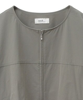 earth music&ecology ノーカラーボリュームブルゾン Khaki