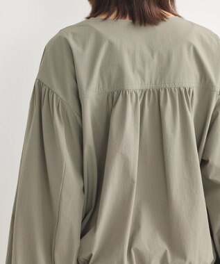 earth music&ecology ノーカラーボリュームブルゾン Khaki