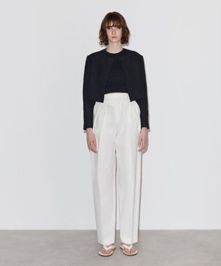 NAVE 【Nave】ストライプツィード クロップドジャケット ブラック系