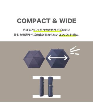MOONBAT 【大きめ】晴雨兼用日傘 折りたたみ傘 無地／一級遮光 遮熱 UV ワイド54cm ネイビーブルー