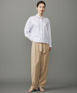 自由区 S セルロースコットンチノコクーンシルエット パンツ ベージュ