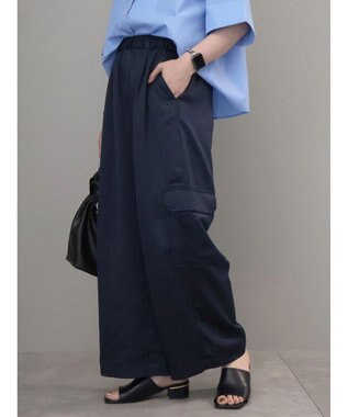 AMERICAN HOLIC サテンベイカーパンツ Navy
