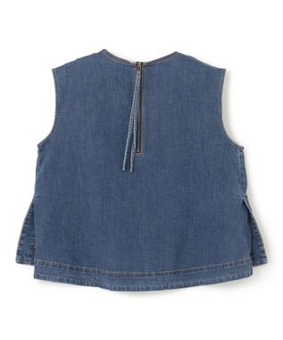 UNFILO L UNFILO DENIM LIGHT ノースリーブブラウス ブルー