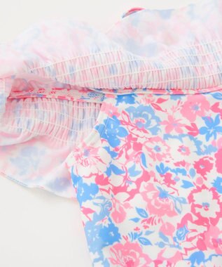 OP／FILA 【marie claire ENFANTS】花柄オフショルセパレートワンピース水着 ピンク