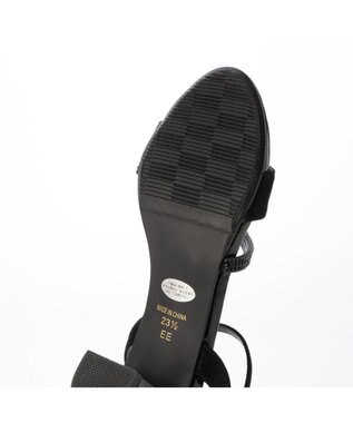 Riz raffinee <Riz raffinee>ラインストーンデザインサンダル ブラックメタリック