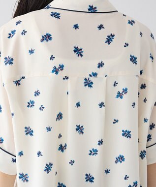 CRAFT STANDARD BOUTIQUE ボタニカルプリントオープンカラーシャツ Ivory