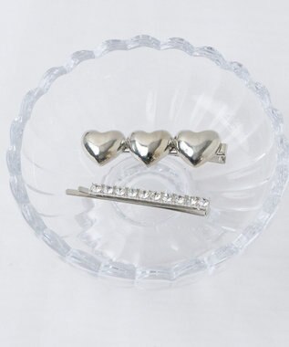 WEGO L2Pビジュープックリハートクリップ シルバー