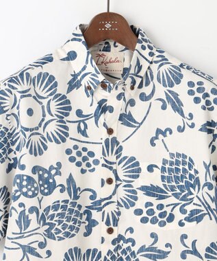 JOSEPH ABBOUD 【老舗アロハシャツブランドとコラボ・限定色あり】カハラアロハ シャツ ホワイト系7