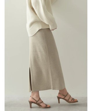 AMERICAN HOLIC 総針ニットタイトスカート Beige Mixture