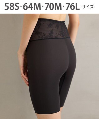 WACOAL ガードル 【肌リフト】 下半身のたるみをリフトアップ スリムなシルエット ロング丈 一枚ばき可能 レディース GRC424 /ワコール ブラック