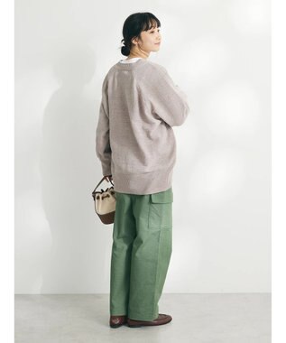 CRAFT STANDARD BOUTIQUE 洗えるコードモールＶネックプルオーバー Gray Beige