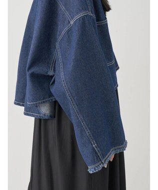 earth music&ecology スクエアデニムシャツ Indigo