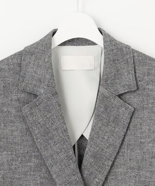 自由区 S 【洗える】ライトネップツイルジャケット コート モノトーン