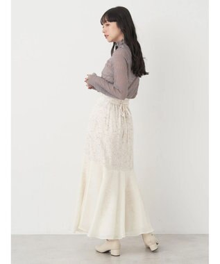 earth music&ecology ジャガードシャーリングシアートップス Gray