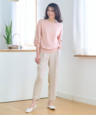 ANY 【ウエストゴム】コンフォート美脚パンツ サンドベージュ