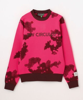 PW CIRCULUS 【WOMEN】Spark dot camouflage 軽量ニット ゴルフウェア レディース ピンク系5