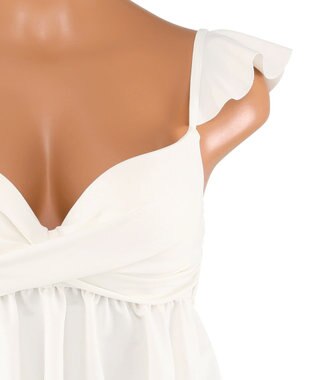 San-ai Resort（三愛水着楽園） WEB限定商品　ワコール共同開発、ノンワイヤーなのにぷっくり美胸を作る【ダブルアップ】　フレアビスチェビキニ M1/M2/L1 ホワイト×ブラック