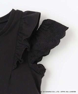 ANY KIDS 【サンリオキャラクターズ×any FAM】オン・オフショルダーチュールワンピース ブラック×クロミ