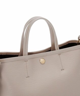 TOPKAPI 【Breath TOPKAPI】RIPPLE リプル ショルダー付き シンプル ミニ トートバッグ サンドグレー