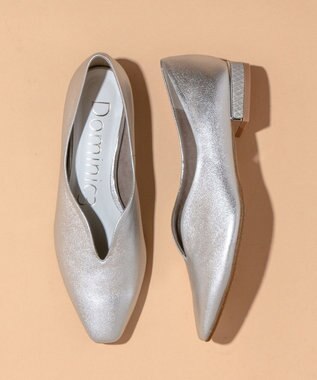 Dominic3 ヒールキャップ Vカットソフトパンプス