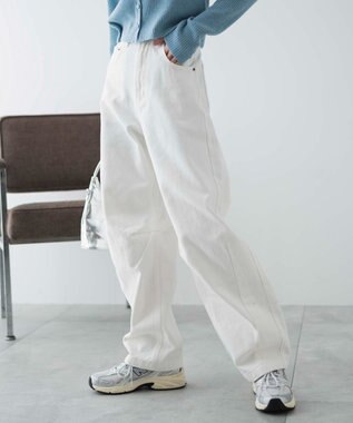 WEGO カーブデニムパンツ ホワイト