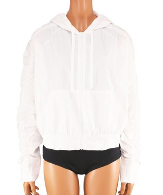 San-ai Resort（三愛水着楽園） WEB限定商品ショートラッシュパーカー付きリブタンキニ水着+レギンス付き5点セット【Beach Queen（ビーチクイーン）】 ホワイト