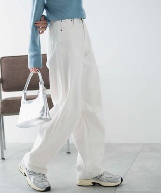 WEGO カーブデニムパンツ ホワイト