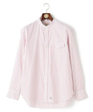 J.PRESS MEN 【WEB・一部店舗限定】ドビーマルチストライプ バンドカラーシャツ