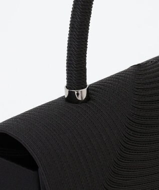 自由区 FORMAL 【日本製】編み手コード刺繍 ハンドバッグ ブラック系