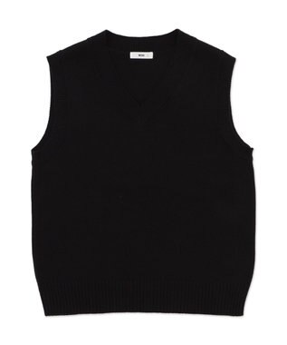WEGO 【SCHOOLITEM】無地ニットベスト ブラック